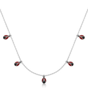 Gümüş Uğur Böceği Şans Kadın Kolye