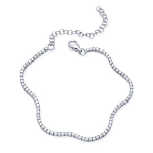 Gümüş 2 mm Su Yolu Kadın Bileklik