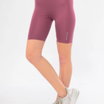 Yüksek Bel Biker Sporcu Şort - Gül Kurusu