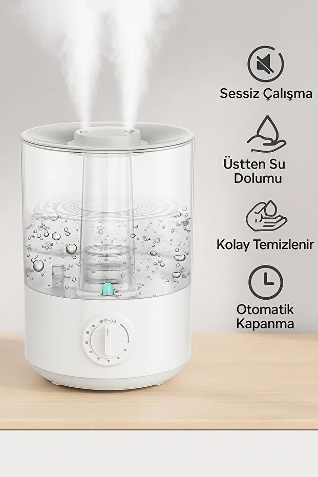 XY-40 Yeni Nesil İyonizer Hava Nemlendirici Buhar Makinesi – Aroma Terapi Difüzör, Şık Tasarım, Sessiz Çalışma - Görsel 6
