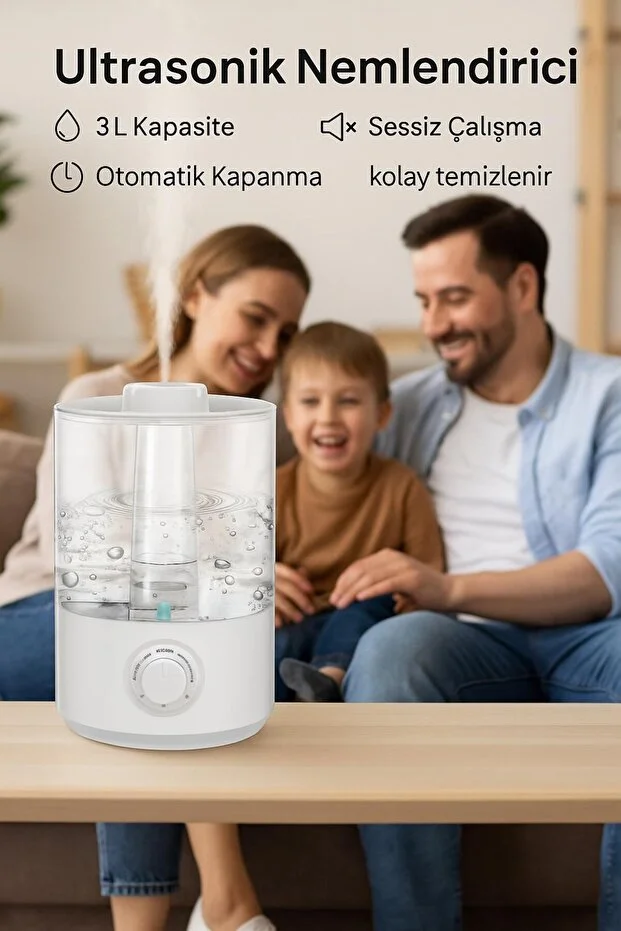 XY-40 Yeni Nesil İyonizer Hava Nemlendirici Buhar Makinesi – Aroma Terapi Difüzör, Şık Tasarım, Sessiz Çalışma - Görsel 5