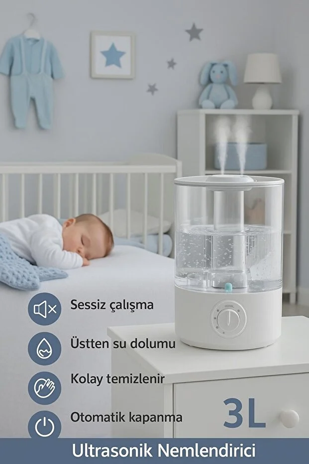 XY-40 Yeni Nesil İyonizer Hava Nemlendirici Buhar Makinesi – Aroma Terapi Difüzör, Şık Tasarım, Sessiz Çalışma - Görsel 4