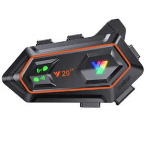 Y20 2X Motosiklet Kask Kulaklığı – Bluetooth Intercom, Işıklı Tasarım, 2 Kişi Bağlantı, Güvenli Sürüş Kulaklık Seti