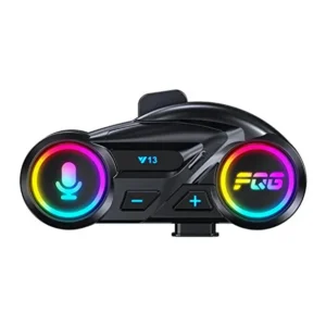 Y13 Bluetooth 5.3 Motosiklet Kask Kulaklığı – RGB Işıklı, FM Radyolu, Intercom Destekli, IPX6 Su Geçirmez, Uzun Pil Ömürlü Motor Kulaklık