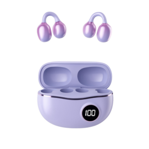 YXG10 TWS Kablosuz Kulaklık Mor Bluetooth 5.4 Açık Kulak Spor Kulaklığı Dokunmatik Type-C Şarjlı (Kopya)