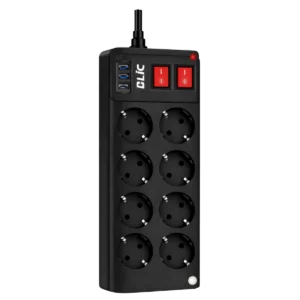 Blic FTR-08 8’li Akım Korumalı Priz – 3 USB Girişli, 4000W Güç Kapasiteli, Termal Koruma, 2 Metre Kablolu Çoklu Şarj İstasyonu