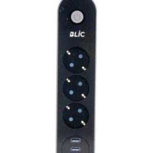 FTR-01 Akım Korumalı Priz – 3 Priz, 2 USB + 1 Type-C, 16A 250V Güç Kapasiteli, Aşırı Gerilim ve Kısa Devre Korumalı, 2 Metre Kablolu Çoklu Priz