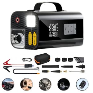 Castu CS69 10in1 18000mAh Jump Starter Akü Takviye Cihazı – Süpürgeli, 160 PSI Kompresör, Powerbank, LED Fener, LCD Ekran