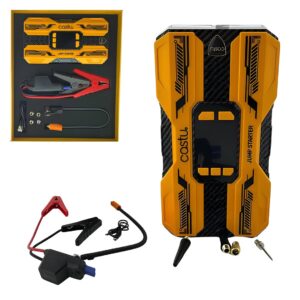 Castu CS73 Plus Max 18000mAh 4’ü 1 Arada Akü Takviye Cihazı – Jump Starter, 150 PSI Kompresör, Powerbank, LED Fener, Dijital LCD Ekran