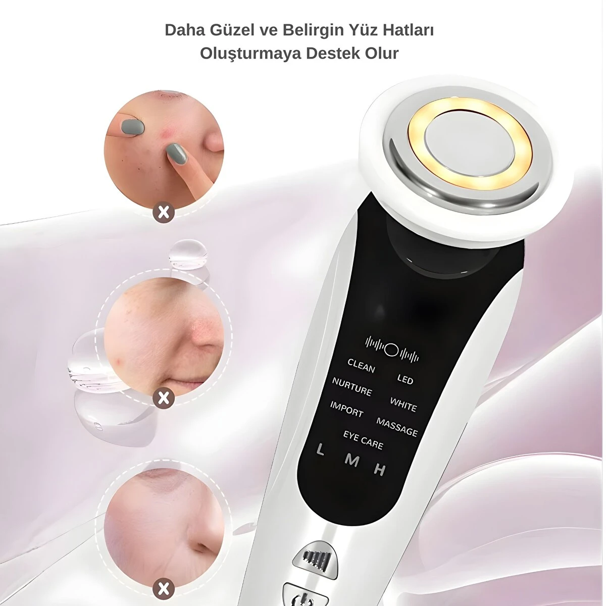 AUHMA AHB-05 7’si 1 Arada Cilt Bakım Cihazı – Siyah Nokta Temizleme, Sıkılaştırma ve Göz Altı Bakımı - Görsel 8