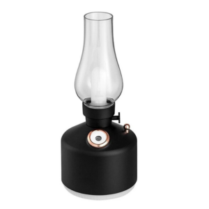 Şarjlı Retro Kandil Tasarımlı Hava Nemlendirici 300ml – LED Gece Lambalı, Ultrasonik Soğuk Sis Aroma Difüzör