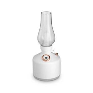 Şarjlı Retro Kandil Tasarımlı Hava Nemlendirici 300ml – LED Gece Lambalı, Ultrasonik Soğuk Sis Aroma Difüzör