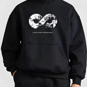 Erkek 10 Kasıma Özel 3 İplik Kapüşonlu Baskılı SweatShirt Hoodie - Siyah
