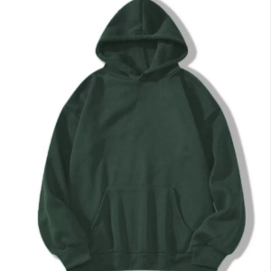 Kadın Kapüşonlu Kanguru Cepli 3 İplik Pamuklu Düz Hoodie Sweatshirt - Haki