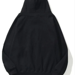 Kadın Kapüşonlu Kanguru Cepli 3 İplik Pamuklu Düz Hoodie Sweatshirt - Siyah
