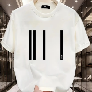 Kadın Kısa Kol Yazlık Tişört Bisiklet Yaka Baskılı Oversize T-Shirt - Beyaz