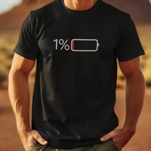Erkek Sarj %1 Baskılı T-Shirt Kısa Kol Bisiklet Yaka Regular Fit Tişört - - Siyah