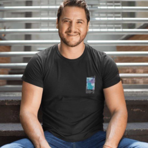 Erkek Tişort  Bisiklet Yaka Baskılı Kısa kol T-Shirt - Siyah