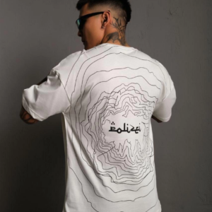Erkek Kısa Kol Yazlık Tişört Bisiklet Yaka Baskılı Oversize T-Shirt - Beyaz