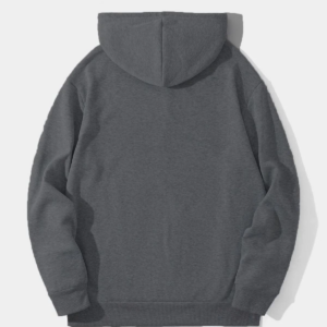 Erkek 3 İplik Pamuklu Kapüşonlu Kanguru Cepli Sweatshirt Hoodie -  Füme