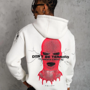 Erkek 3 İplik Pamuklu Kapüşonlu Baskılı Cepli Oversize Sweatshirt Hoodie - Beyaz