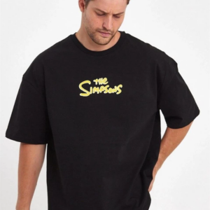 Erkek Baskılı T-Shirt Kısa Kol Bisiklet Yaka Regular Fit Rahat Kalıp Günlük Tişört - Siyah