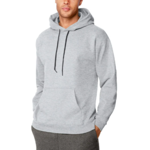 Erkek 3 İplik Pamuklu Kapüşonlu Cepli Oversize Hoodie Sweatshirt - Gri