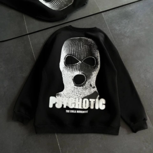 Kadın 3 iplik Kışlık Bisiklet Yaka Baskılı SweatShirt - Siyah