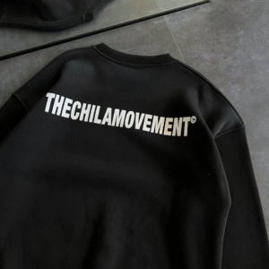 Kadın 3 iplik Kışlık pamuklu Bisiklet Yaka Oversize Baskılı SweatShirt - Siyah
