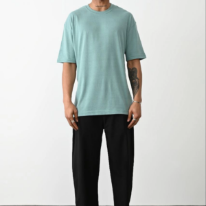 Erkek Tişört Düz Basic Penye Yazlık Bisiklet Yaka Kısa Kol T-Shirt - Mint Yeşili