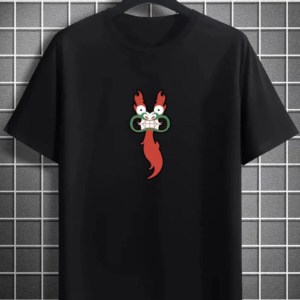 Erkek Baskılı T-Shirt Kısa Kol Bisiklet Yaka Regular Fit Rahat Kalıp Günlük Tişört- Siyah