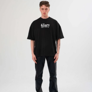 Erkek Kısa Kol Yazlık Tişört Bisiklet Yaka Baskılı Oversize T-Shirt -  Siyah