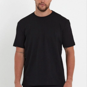 Erkek Düz T-Shirt Kısa Kol Bisiklet Yaka Regular Fit Rahat Kalıp Günlük Tişört - Siyah